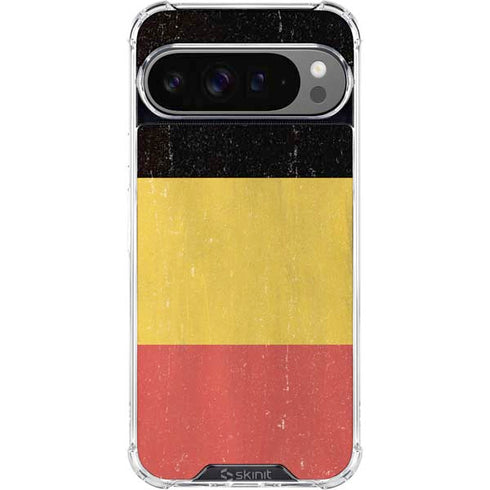 Belgium Flag Distressed Google Pixel 10 Pro XL Clear Case